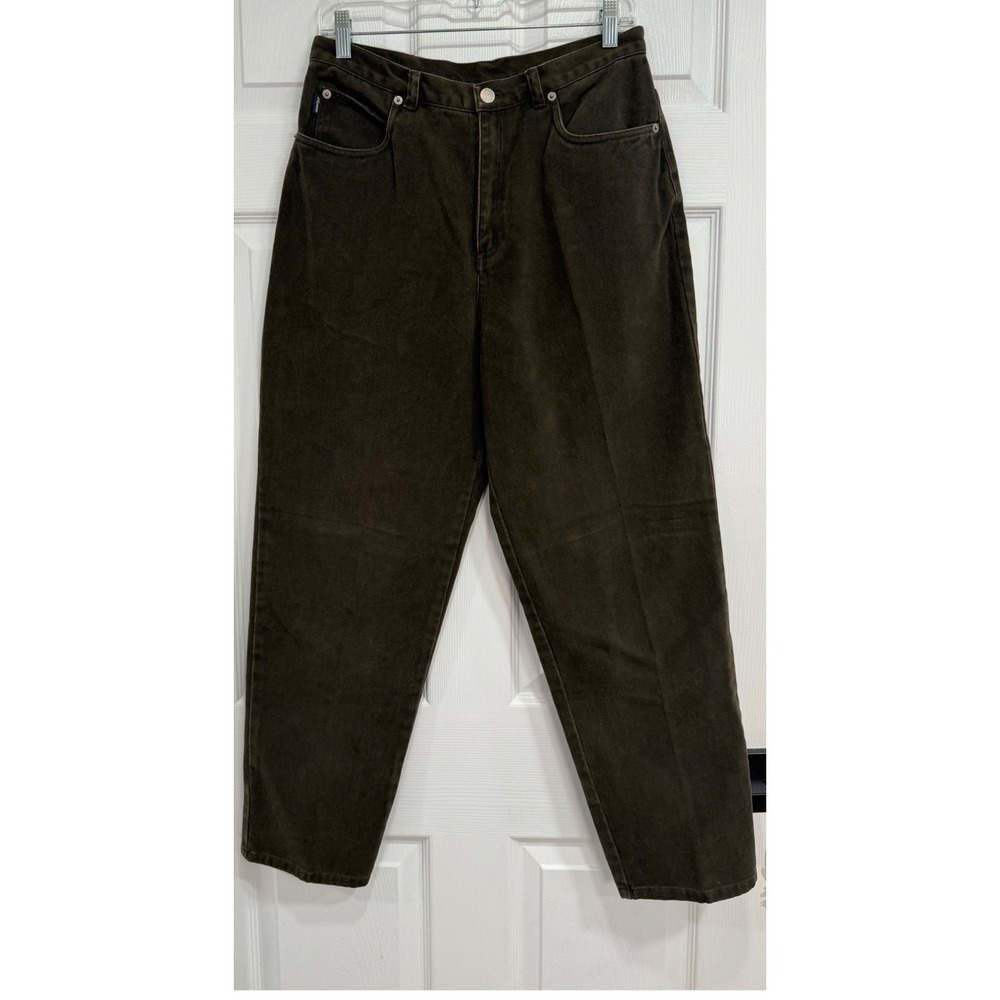 Vintage Lauren Ralph Lauren Petite 12P Olive Brown High Rise Straight Jeans